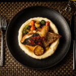 Grilled Fish with Mashed Potatoes